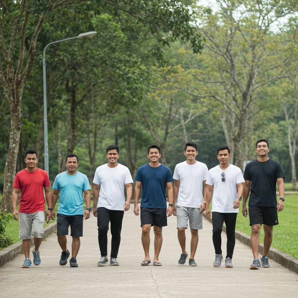 Men engaging in daily active lifestyle